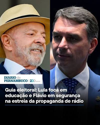 Lula foca em educação e Flávio em segurança na estreia da propaganda eleitoral de rádio